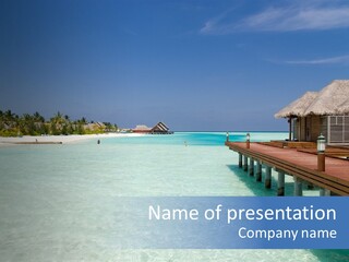 Lagoon Maldives Tan PowerPoint Template