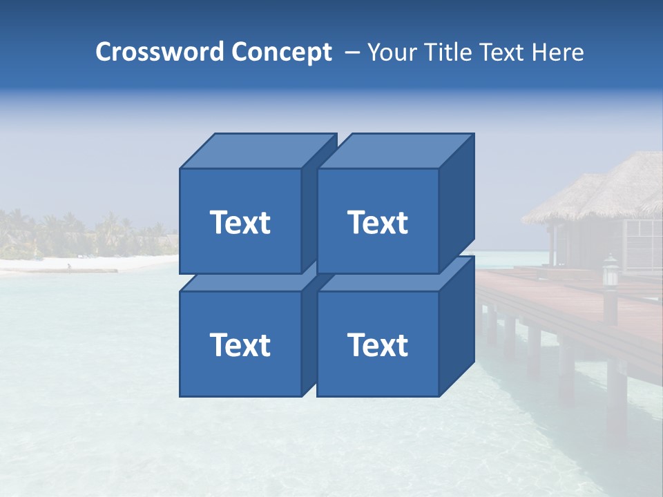 Lagoon Maldives Tan PowerPoint Template