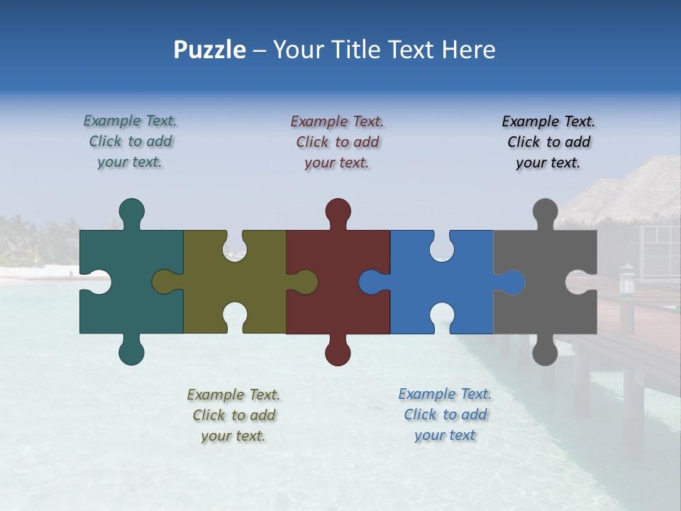 Lagoon Maldives Tan PowerPoint Template