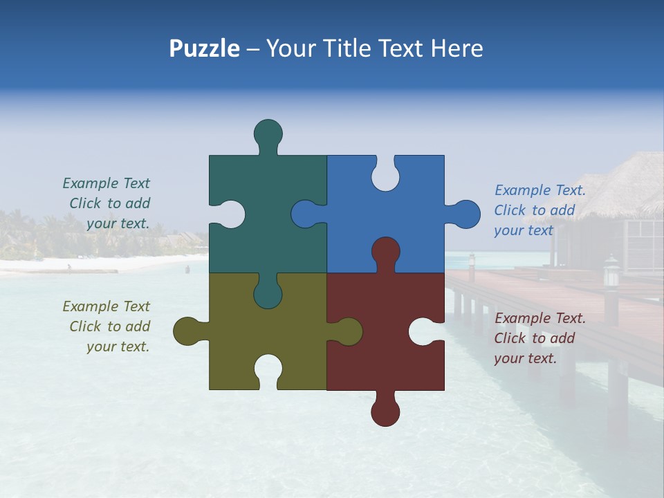 Lagoon Maldives Tan PowerPoint Template