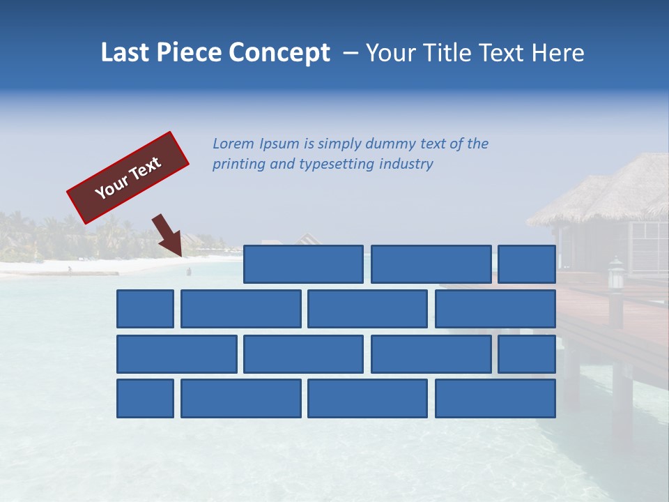 Lagoon Maldives Tan PowerPoint Template