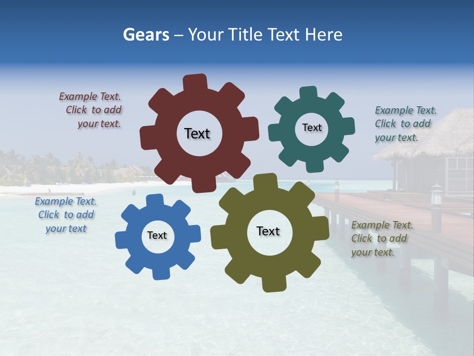 Lagoon Maldives Tan PowerPoint Template