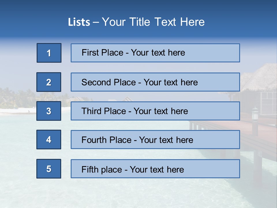 Lagoon Maldives Tan PowerPoint Template