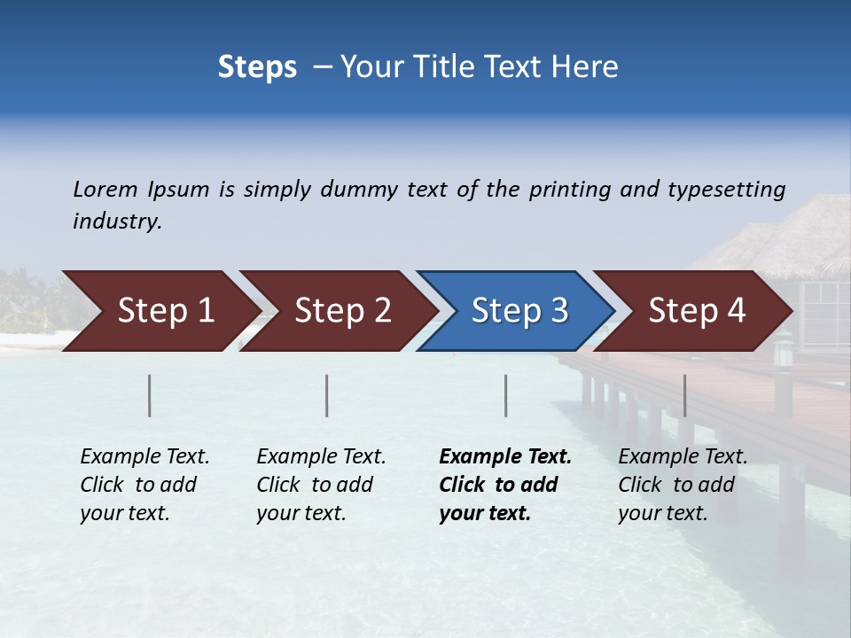 Lagoon Maldives Tan PowerPoint Template