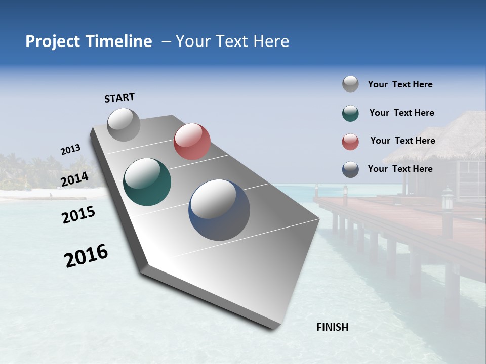 Lagoon Maldives Tan PowerPoint Template