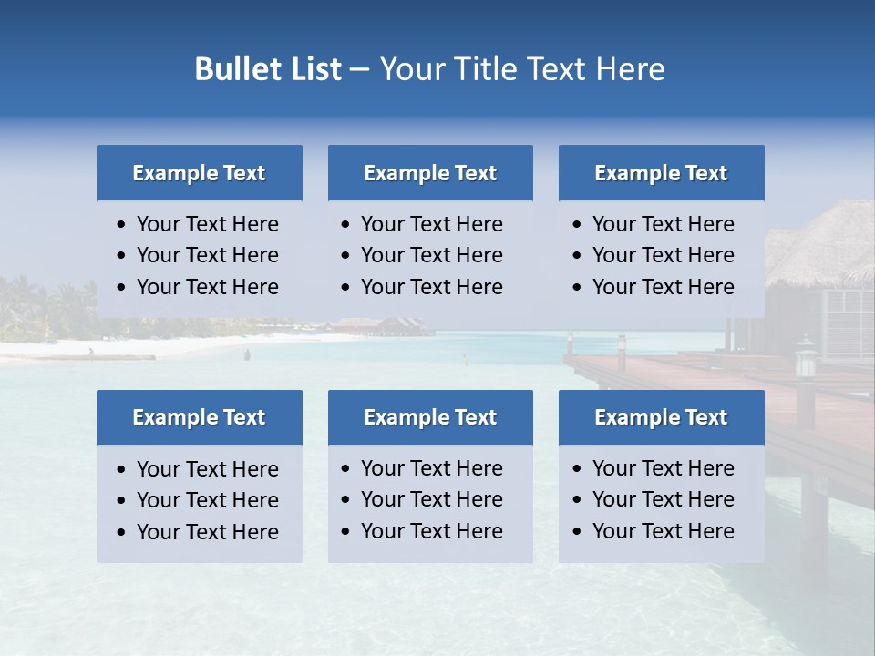 Lagoon Maldives Tan PowerPoint Template