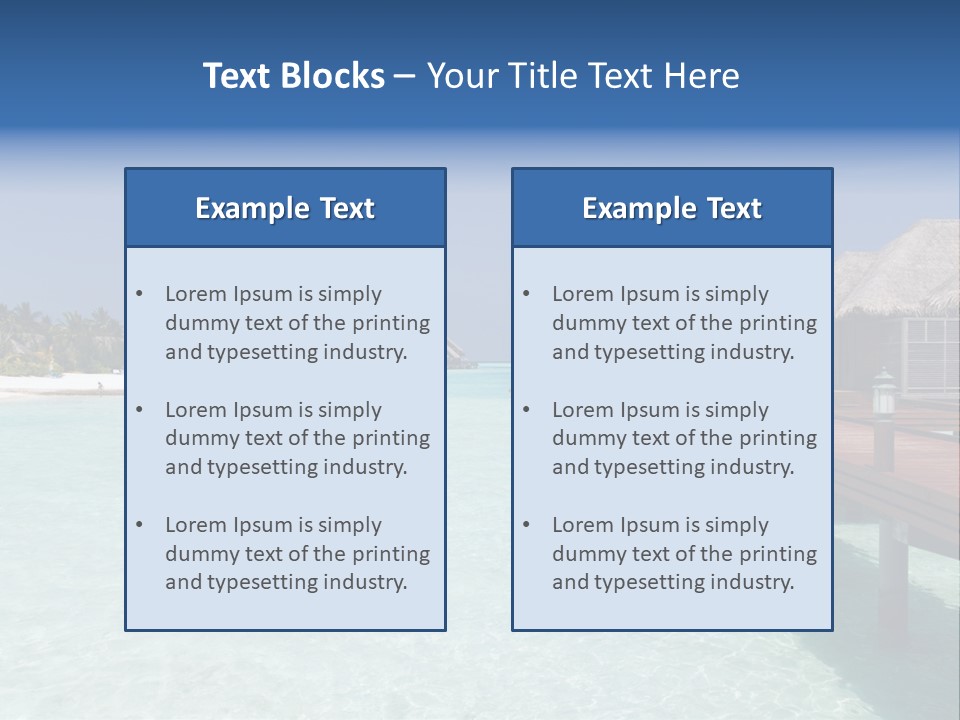Lagoon Maldives Tan PowerPoint Template