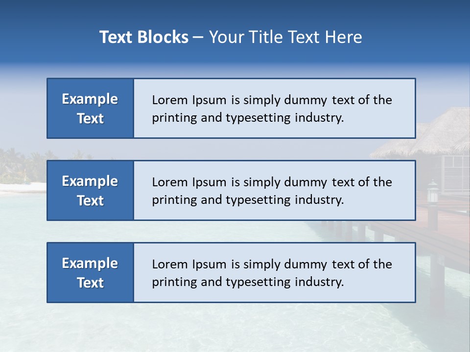 Lagoon Maldives Tan PowerPoint Template
