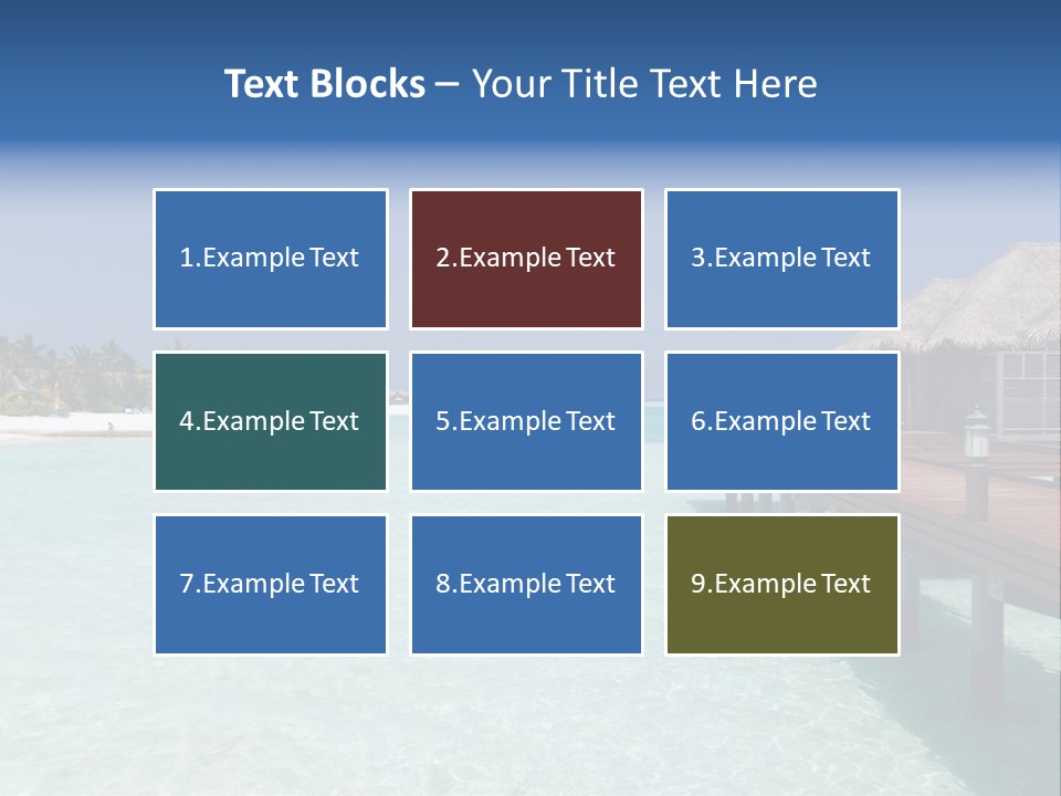 Lagoon Maldives Tan PowerPoint Template