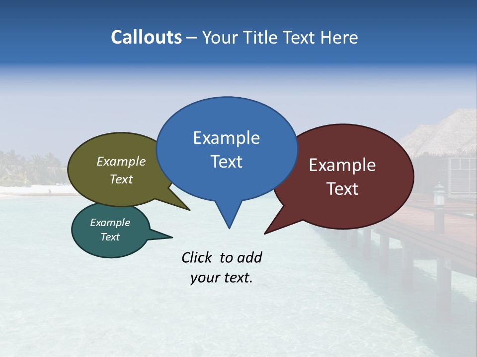 Lagoon Maldives Tan PowerPoint Template