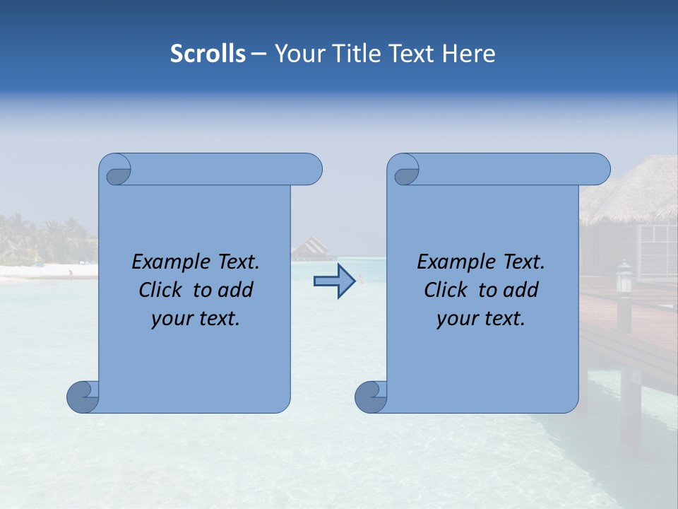 Lagoon Maldives Tan PowerPoint Template