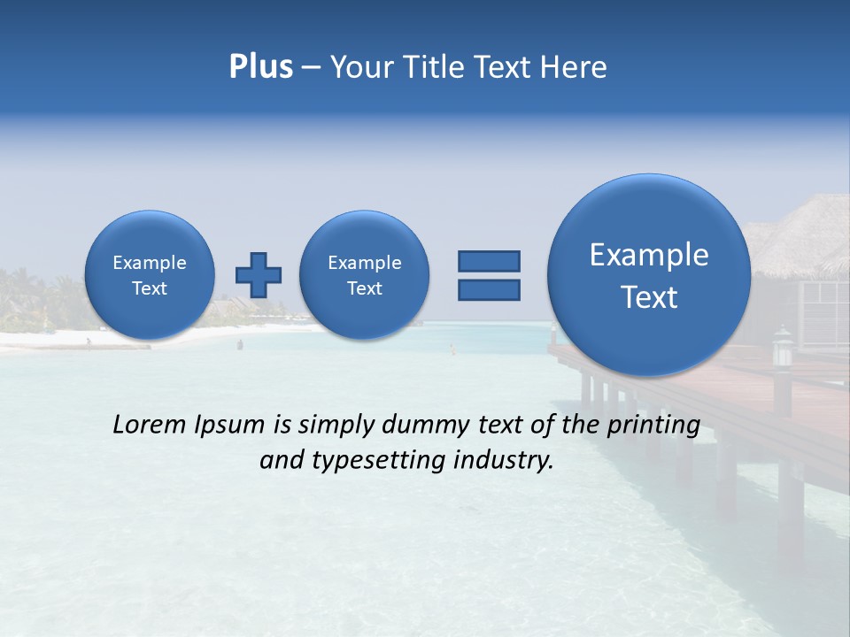 Lagoon Maldives Tan PowerPoint Template