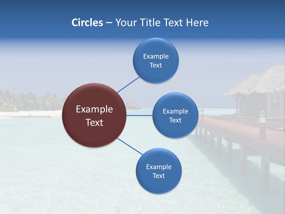 Lagoon Maldives Tan PowerPoint Template