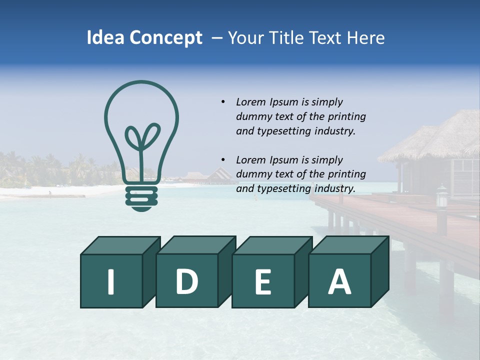 Lagoon Maldives Tan PowerPoint Template