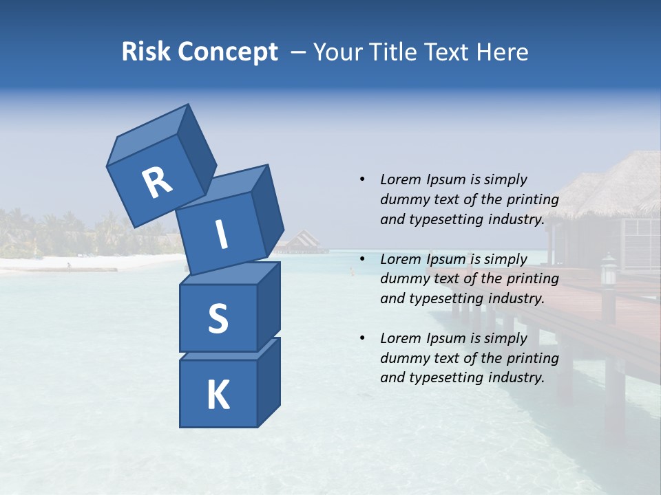 Lagoon Maldives Tan PowerPoint Template