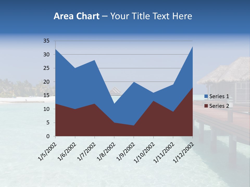 Lagoon Maldives Tan PowerPoint Template
