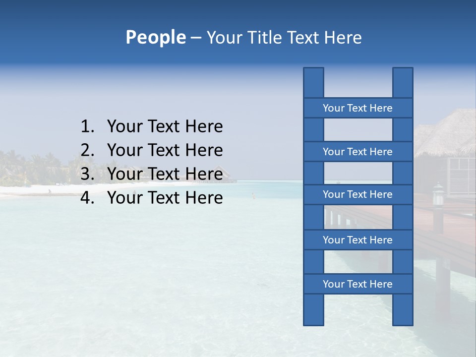 Lagoon Maldives Tan PowerPoint Template