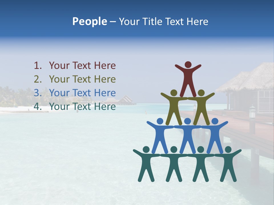 Lagoon Maldives Tan PowerPoint Template