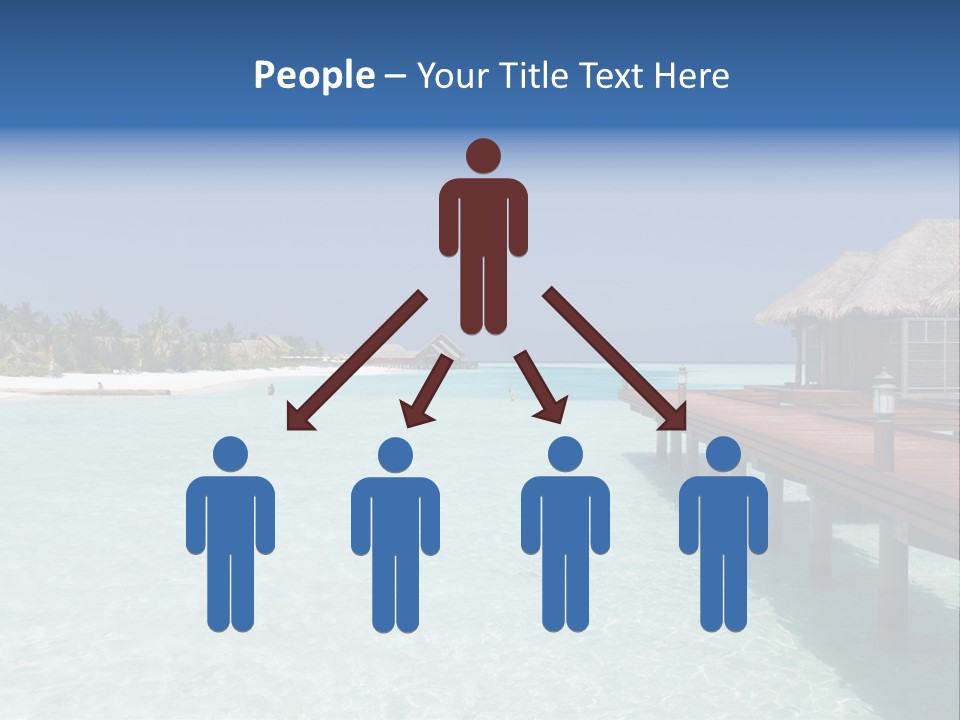 Lagoon Maldives Tan PowerPoint Template