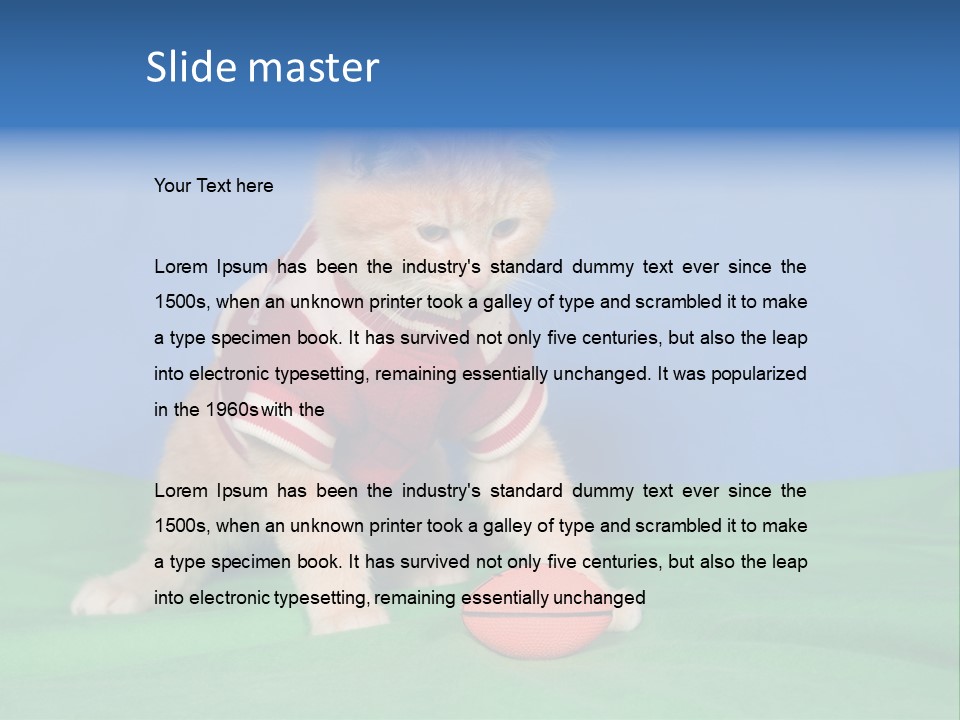 Football Humorous Mammal PowerPoint Template