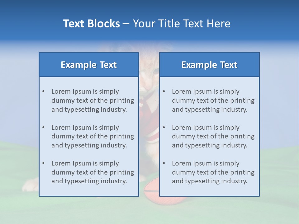 Football Humorous Mammal PowerPoint Template