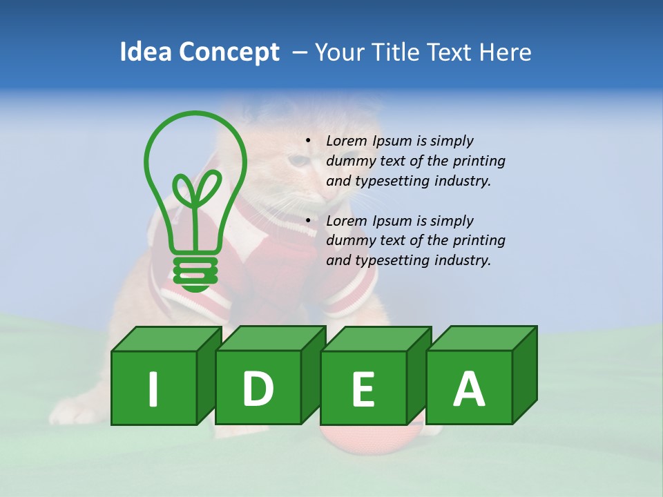 Football Humorous Mammal PowerPoint Template