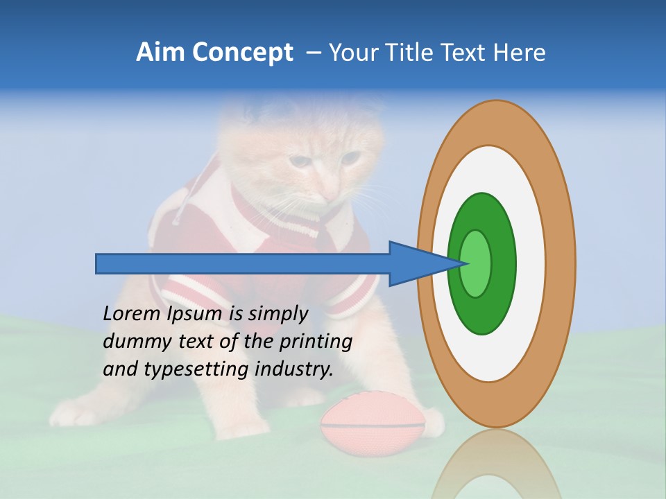 Football Humorous Mammal PowerPoint Template