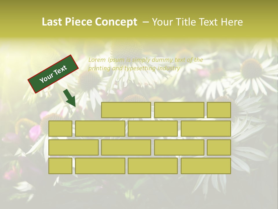 Foliage Blossoms White PowerPoint Template