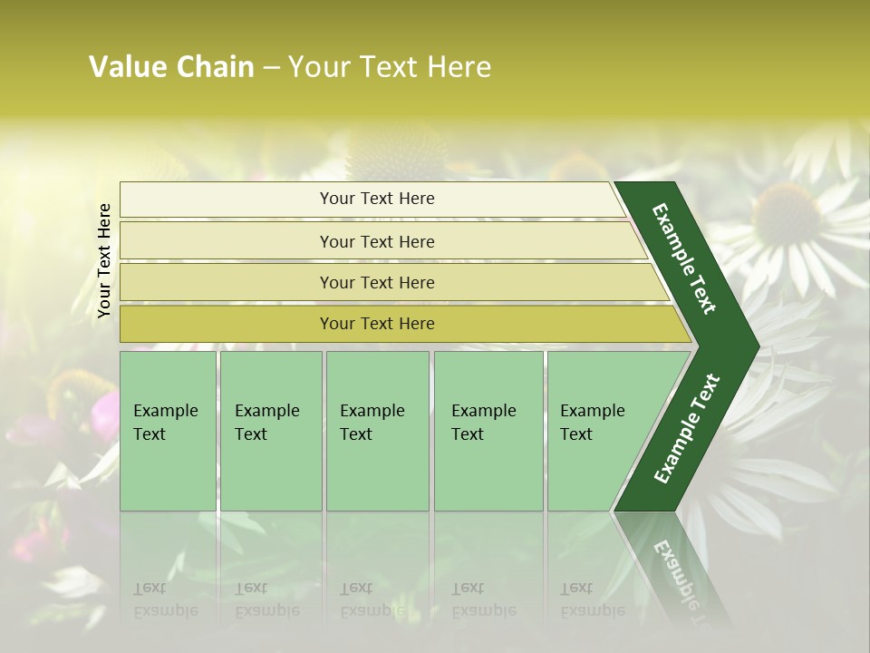 Foliage Blossoms White PowerPoint Template