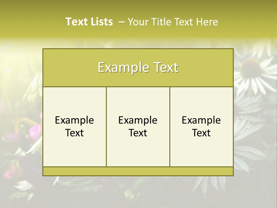 Foliage Blossoms White PowerPoint Template
