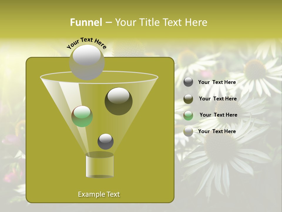 Foliage Blossoms White PowerPoint Template