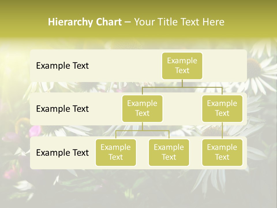 Foliage Blossoms White PowerPoint Template