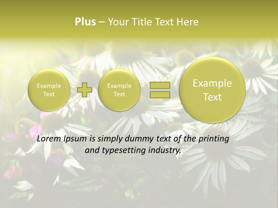 Foliage Blossoms White PowerPoint Template