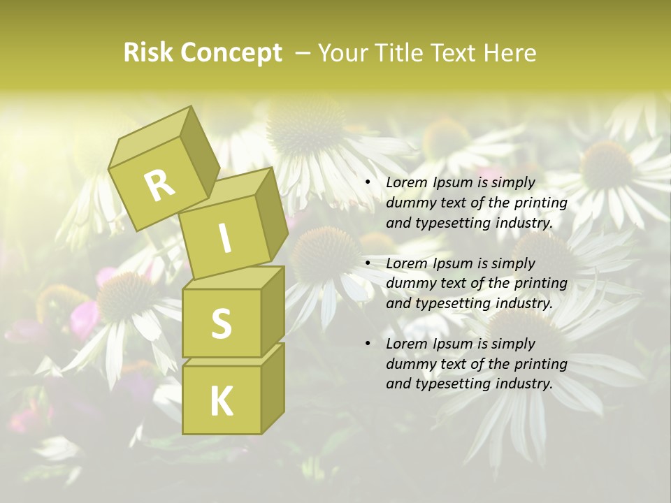 Foliage Blossoms White PowerPoint Template