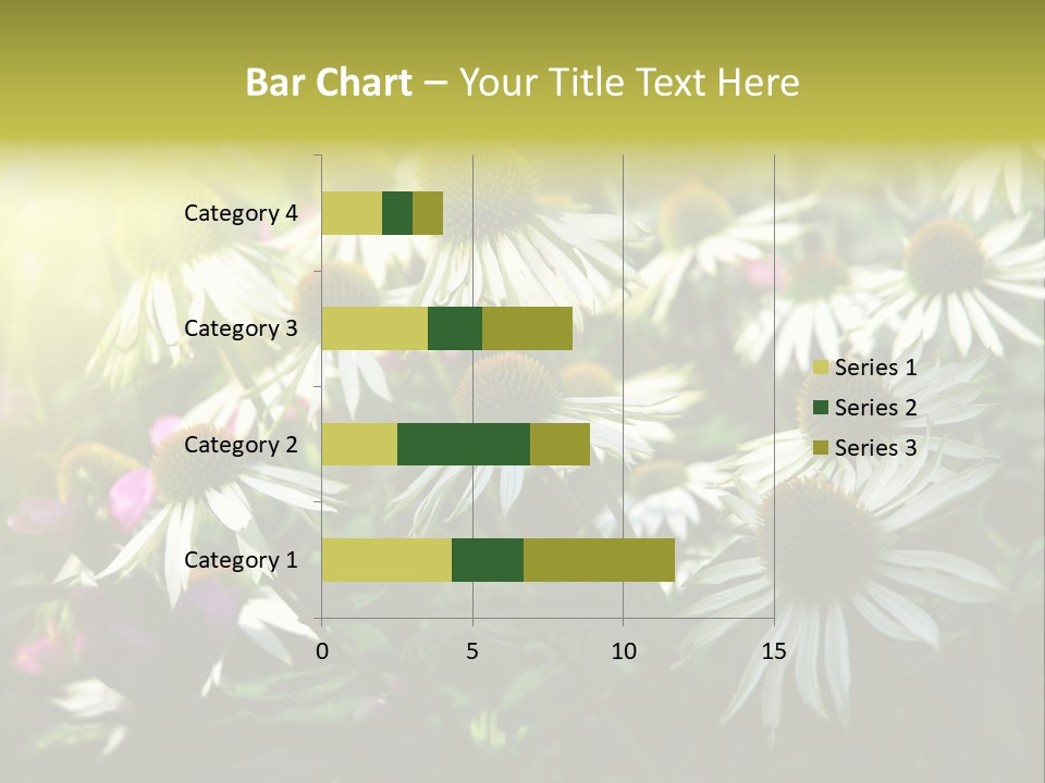 Foliage Blossoms White PowerPoint Template