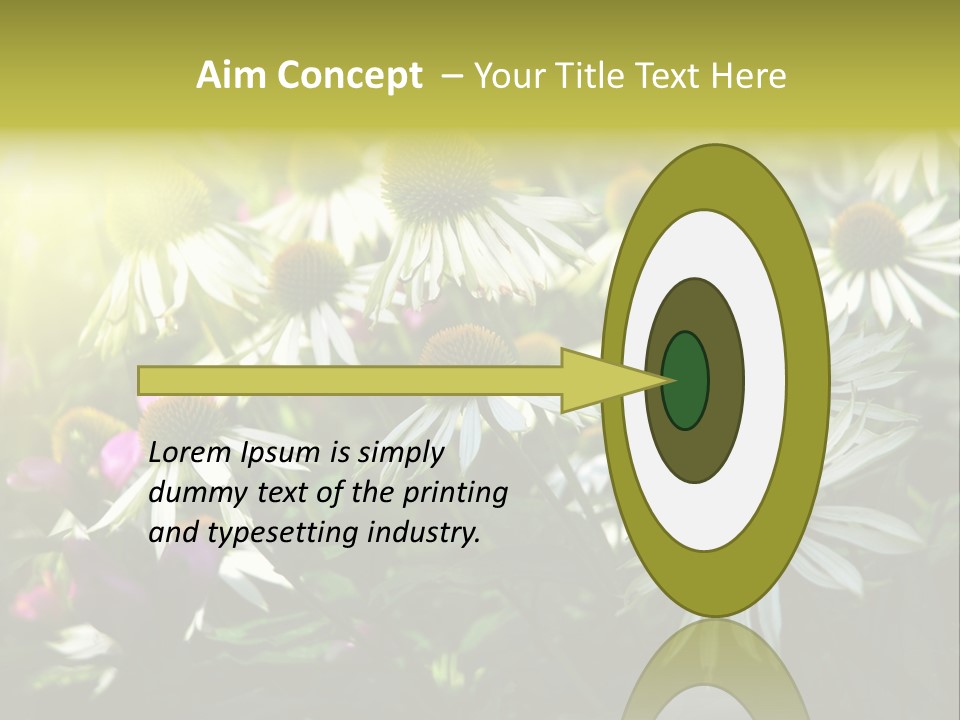 Foliage Blossoms White PowerPoint Template