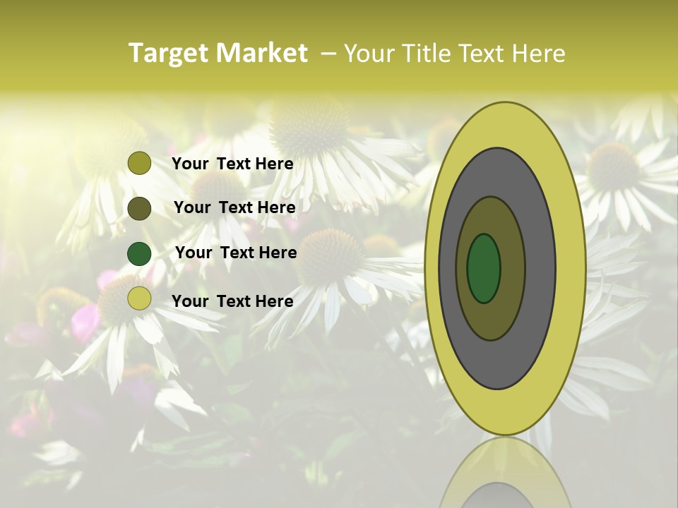 Foliage Blossoms White PowerPoint Template