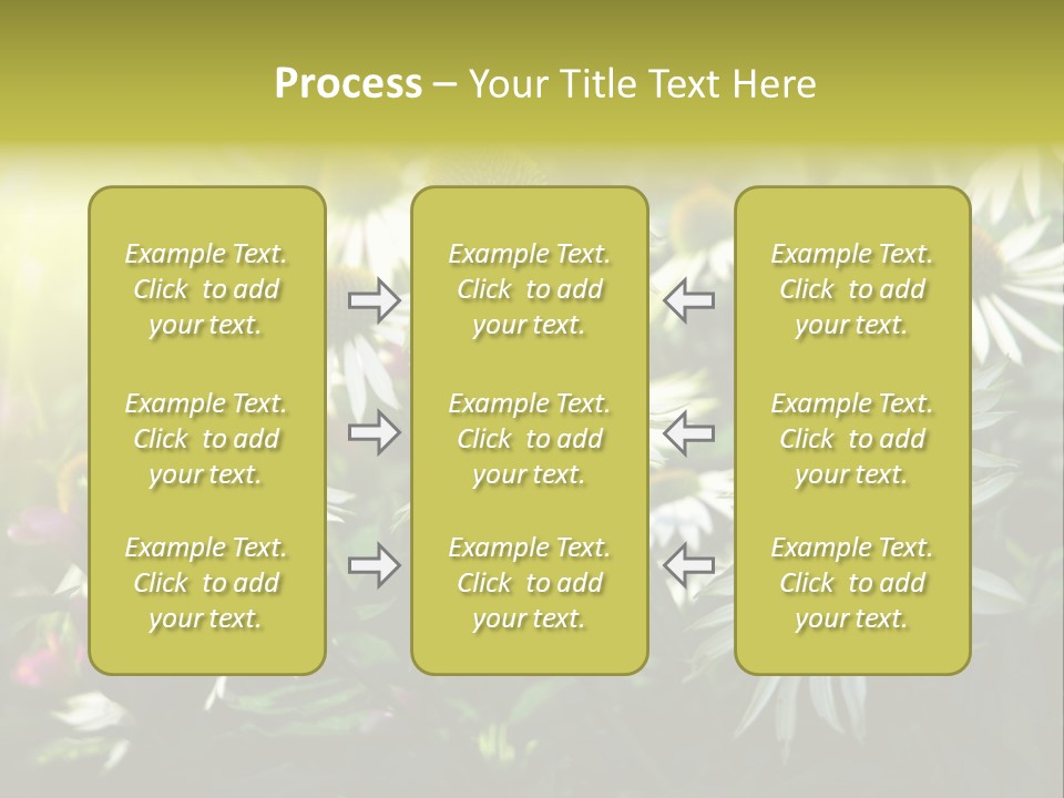 Foliage Blossoms White PowerPoint Template