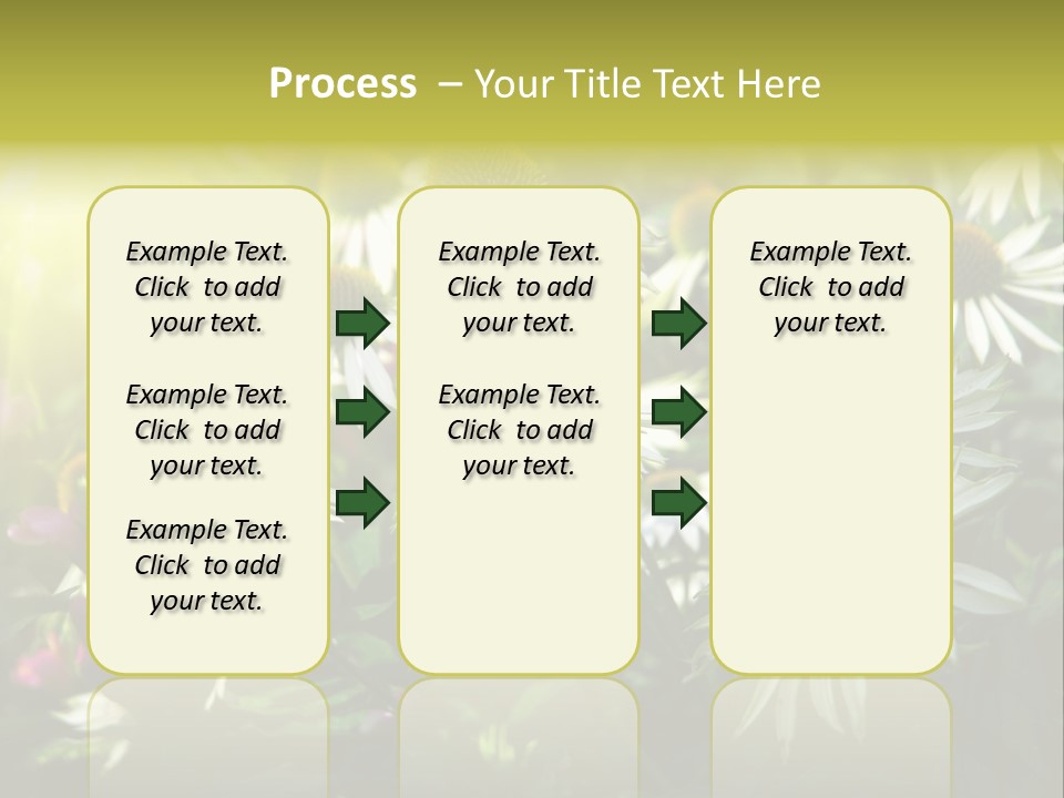 Foliage Blossoms White PowerPoint Template
