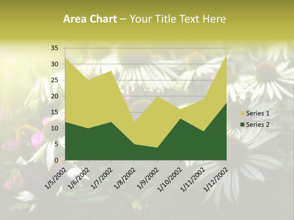 Foliage Blossoms White PowerPoint Template