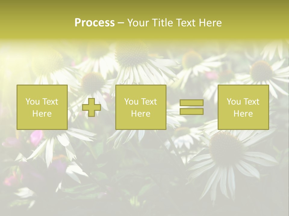 Foliage Blossoms White PowerPoint Template