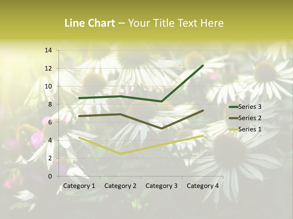Foliage Blossoms White PowerPoint Template