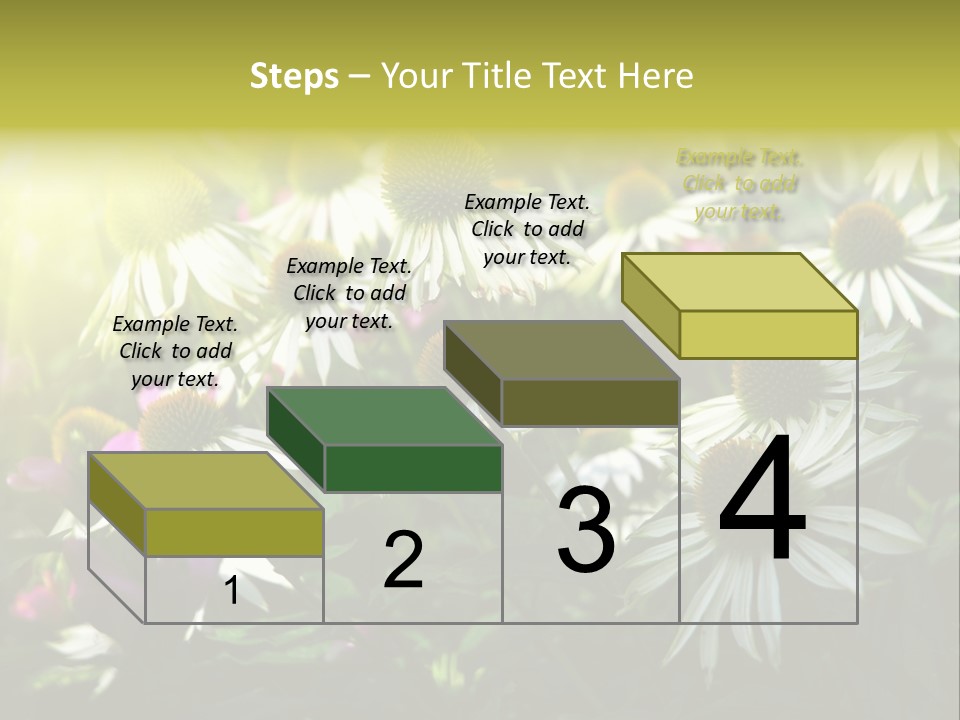 Foliage Blossoms White PowerPoint Template