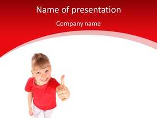 Schoolgirl Tshirt Only PowerPoint Template