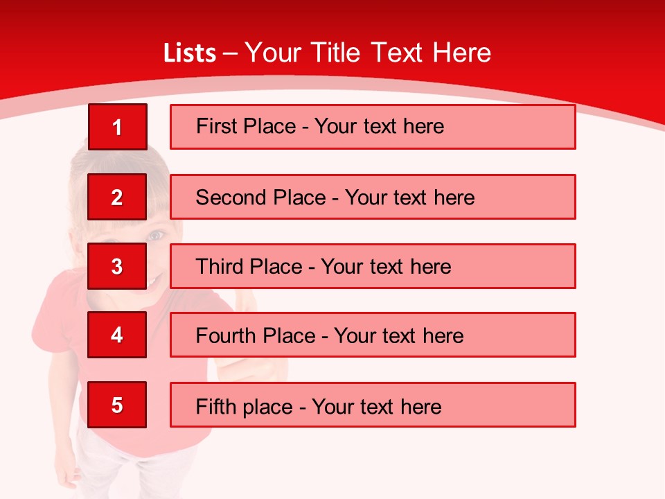 Schoolgirl Tshirt Only PowerPoint Template