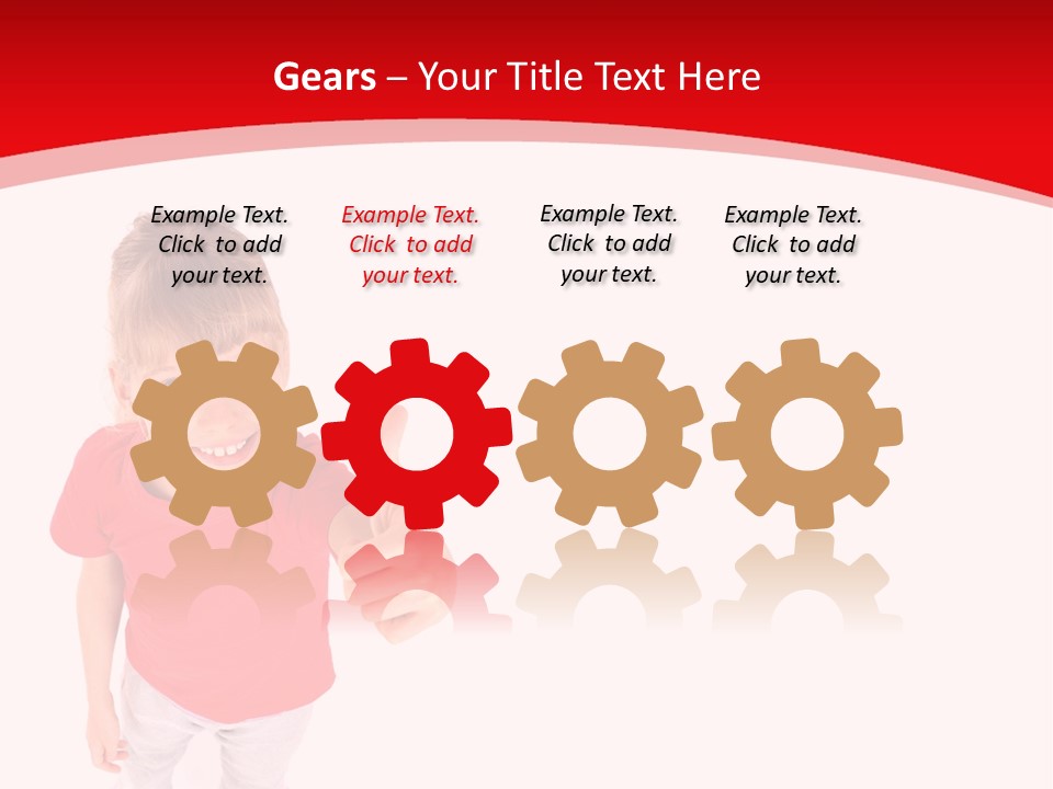 Schoolgirl Tshirt Only PowerPoint Template