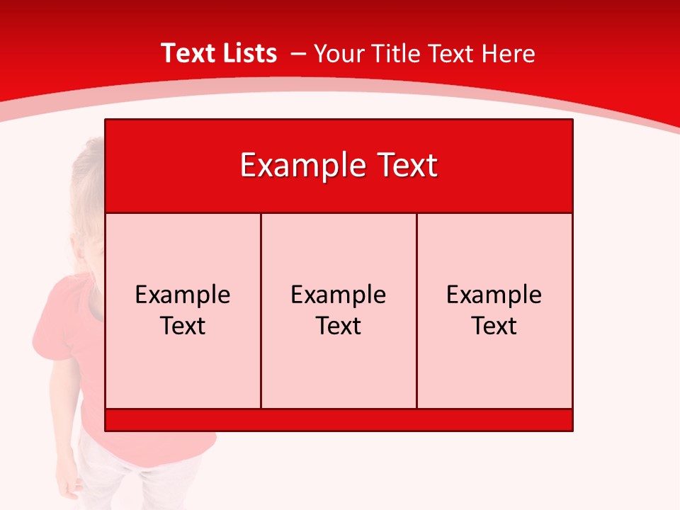 Schoolgirl Tshirt Only PowerPoint Template