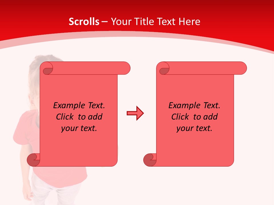 Schoolgirl Tshirt Only PowerPoint Template