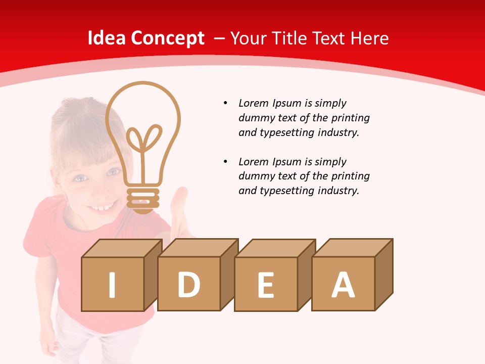 Schoolgirl Tshirt Only PowerPoint Template