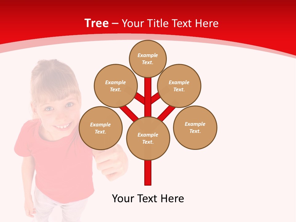 Schoolgirl Tshirt Only PowerPoint Template